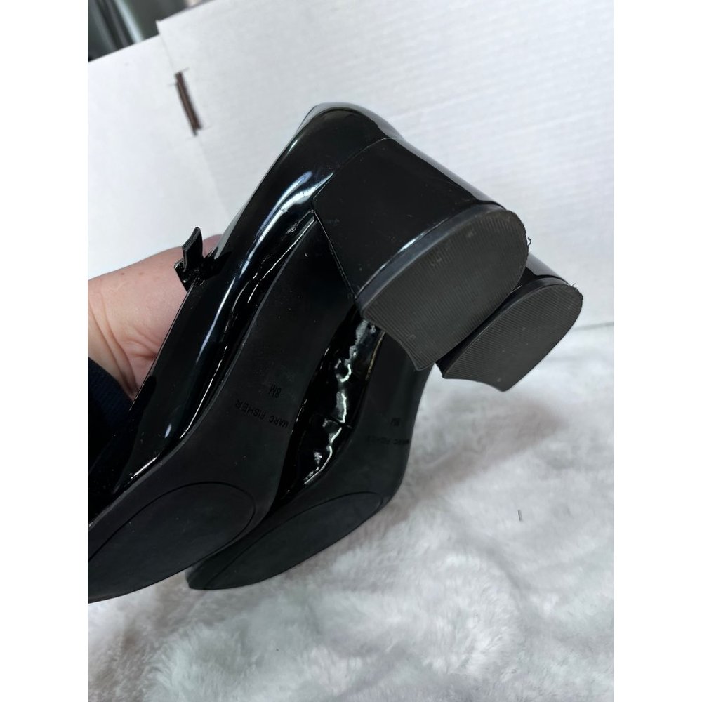 Marc Fisher Charin square toe black heel dress pumps women size 8 M - Picture 2 of 10